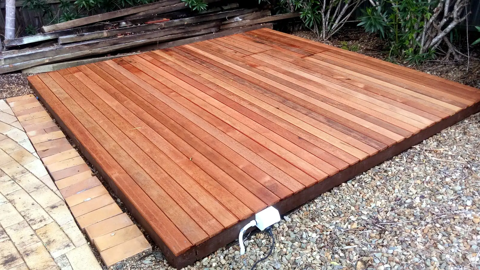 Restored hardwood deck after rebuild and oiling - Gold Coast deck restoration