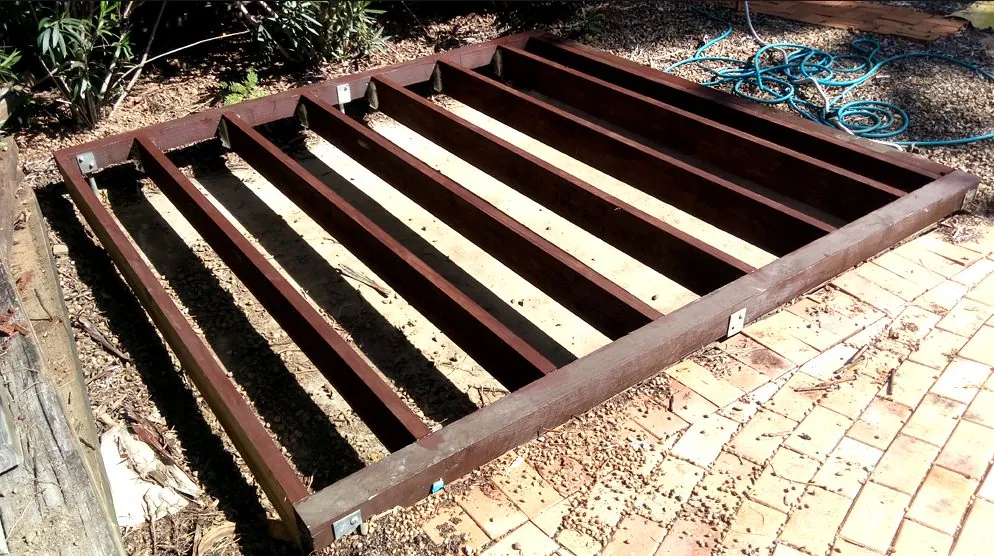Deck substructure rebuilt during restoration - structural framing Gold Coast